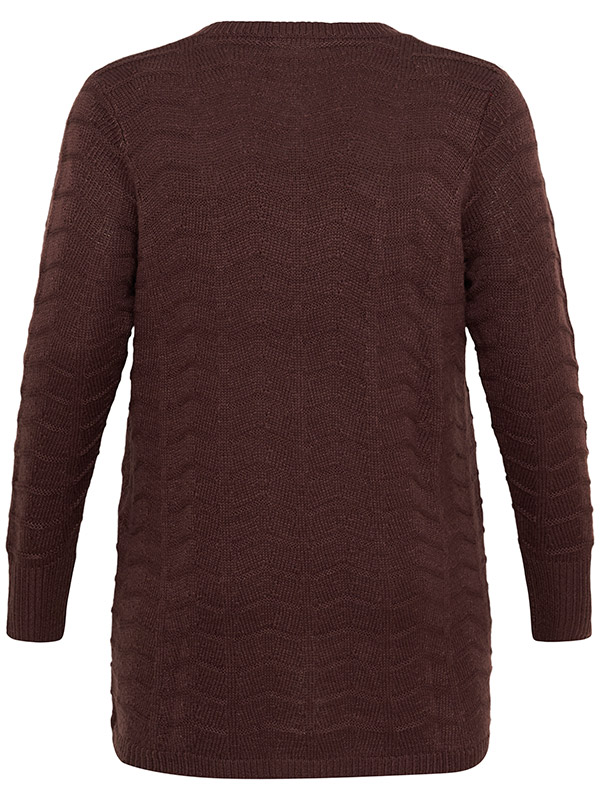 KCEMANA - Plus Size Neuletakki fra Kaffe Curve