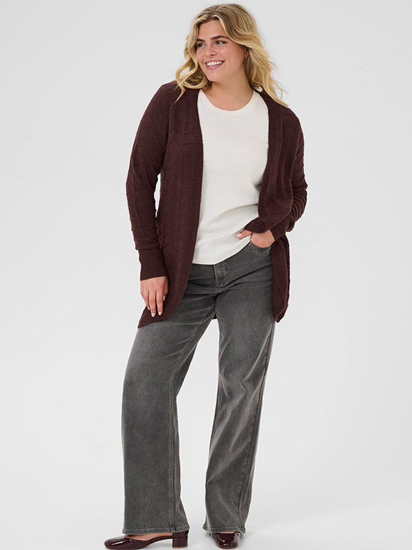 KCEMANA - Plus Size Neuletakki fra Kaffe Curve