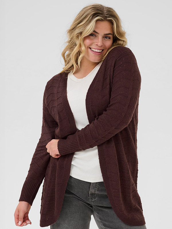 KCEMANA - Plus Size Neuletakki fra Kaffe Curve