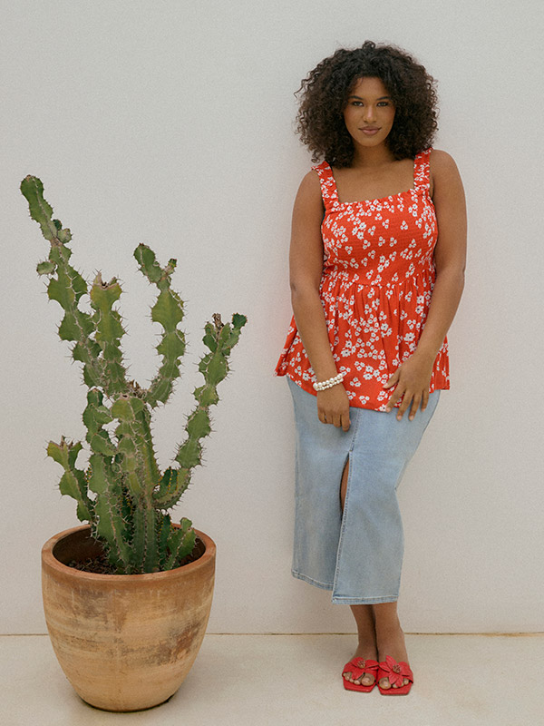 KCAMI - Plus Size Toppi fra Kaffe Curve