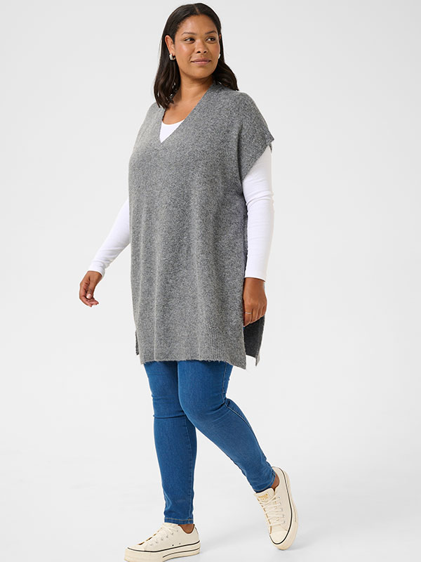 KCANNETT - Plus Size Poncho fra Kaffe Curve