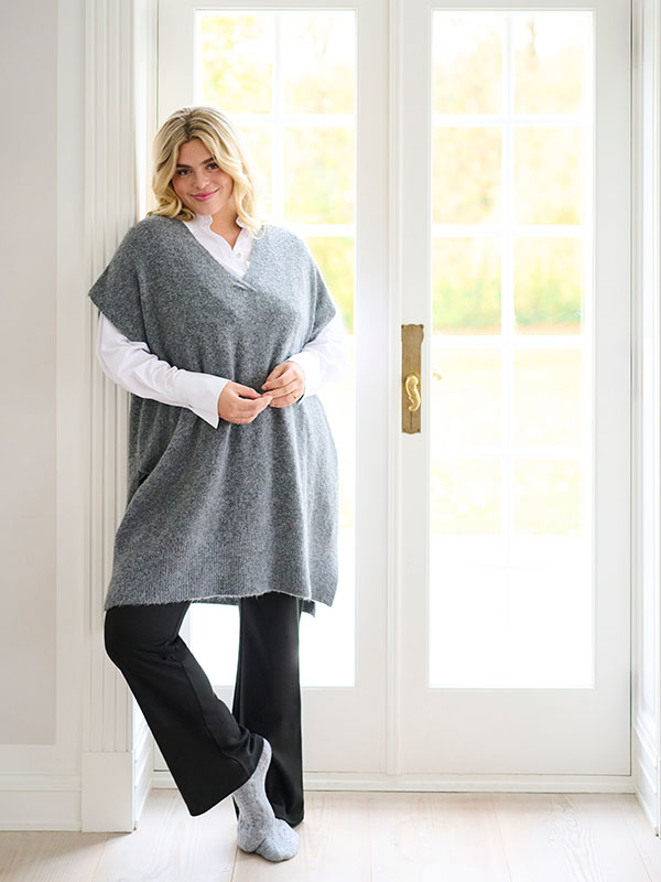 KCANNETT - Plus Size Poncho fra Kaffe Curve