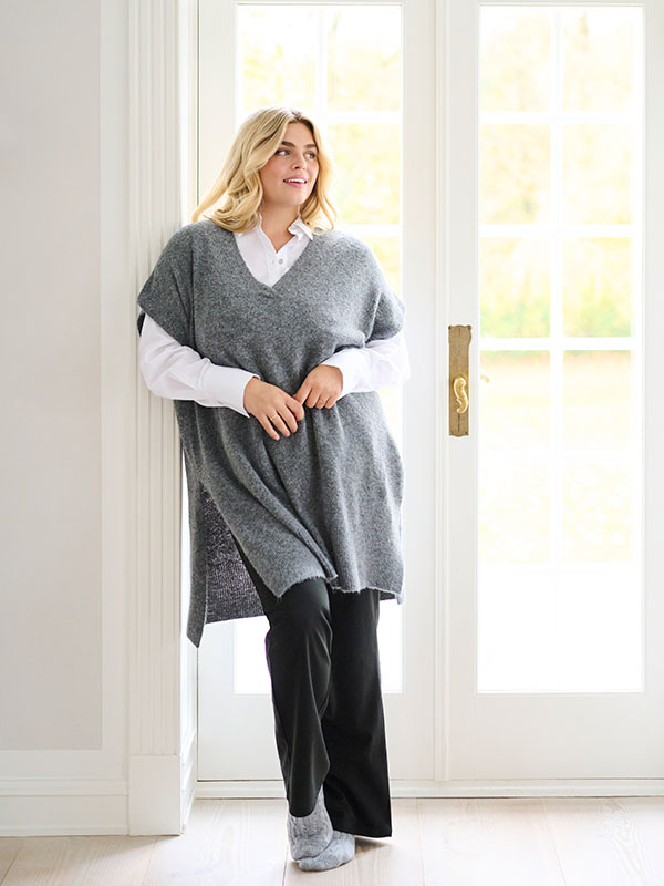 KCANNETT - Plus Size Poncho fra Kaffe Curve