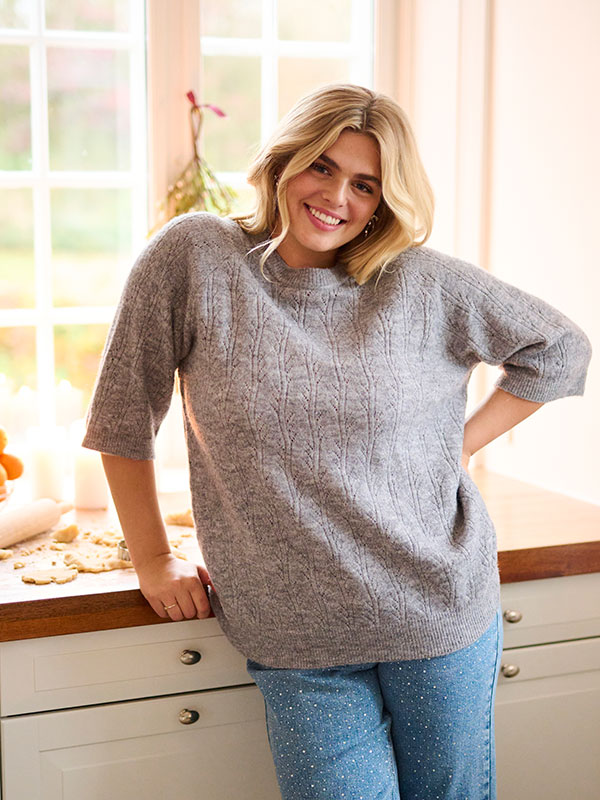 KCTENNA - Plus Size Villapaita fra Kaffe Curve