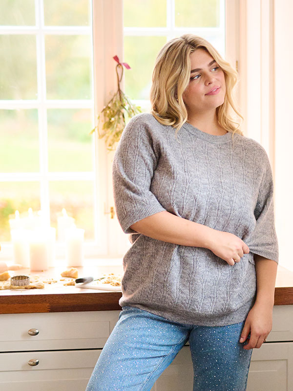 KCTENNA - Plus Size Villapaita fra Kaffe Curve