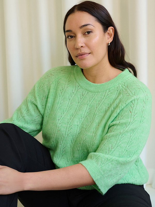 KCTENNA - Plus Size Villapaita fra Kaffe Curve
