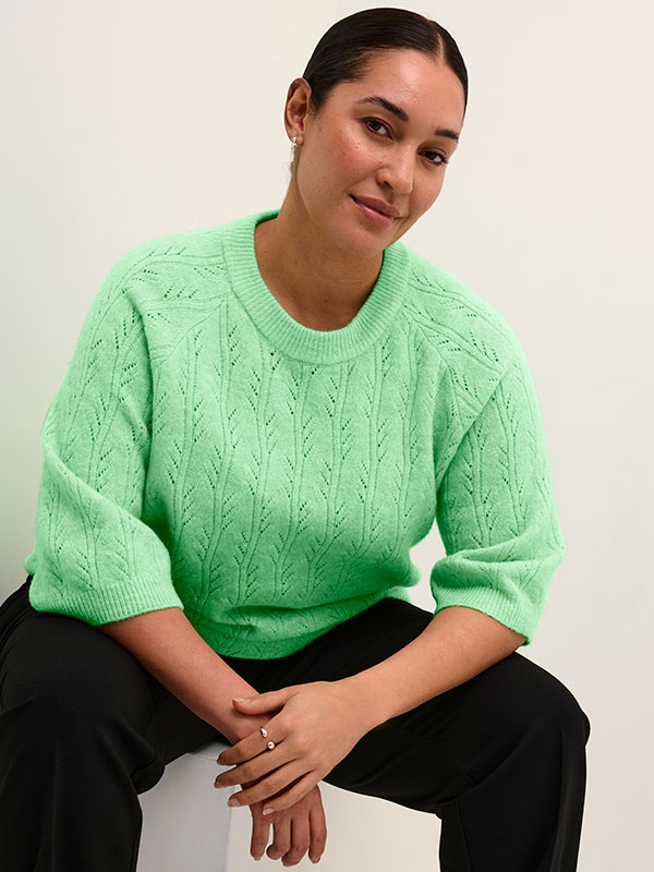 KCTENNA - Plus Size Villapaita fra Kaffe Curve