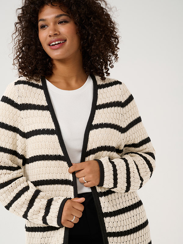KCELINA - Plus Size Neuletakki fra Kaffe Curve