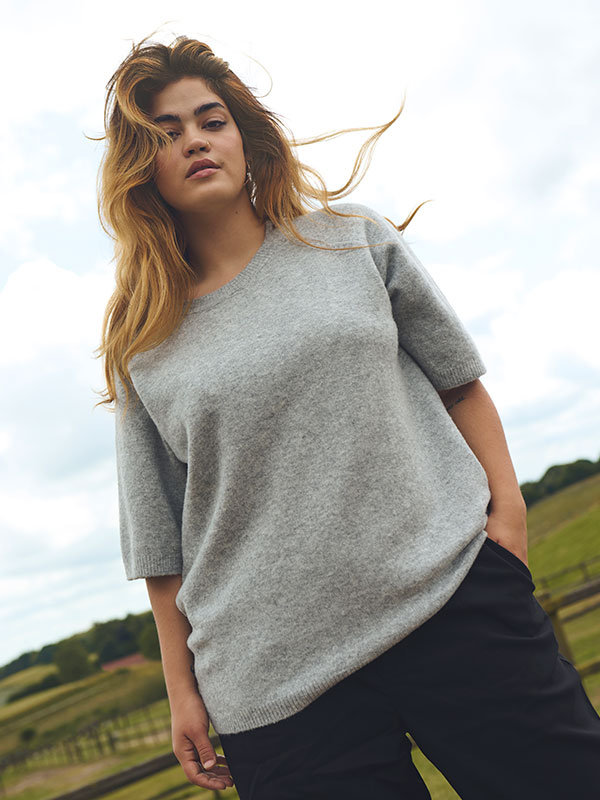 KCSYLVIA - Plus Size Villapaita fra Kaffe Curve