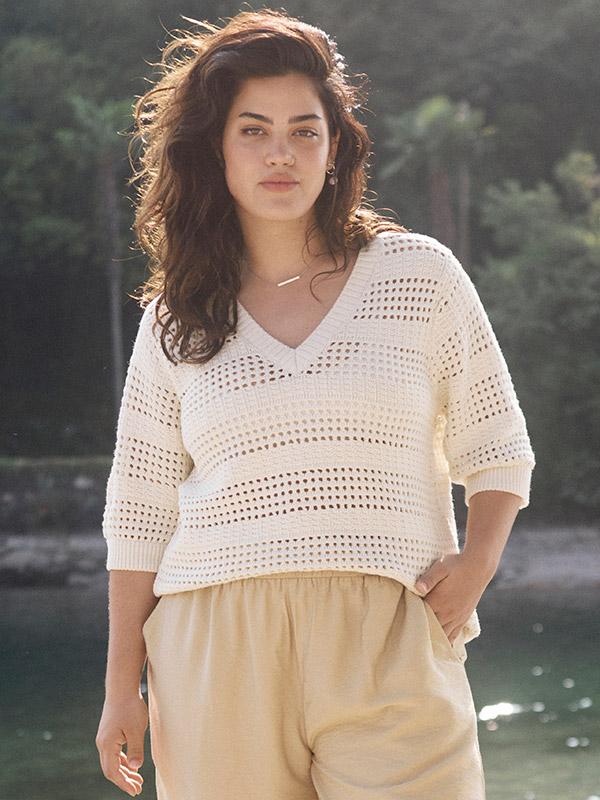 KCTENESA - Plus Size Villapaita fra Kaffe Curve