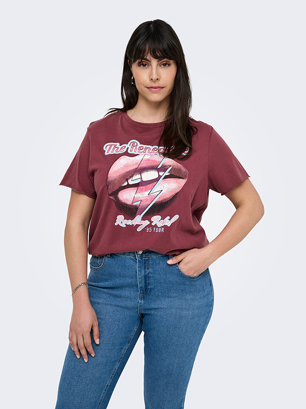 CARMIKO - Plus Size T-paita fra Only Carmakoma