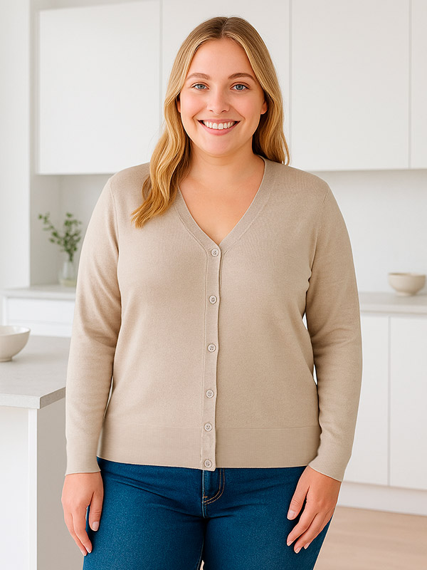 CARVENICE - Plus Size Neuletakki fra Only Carmakoma