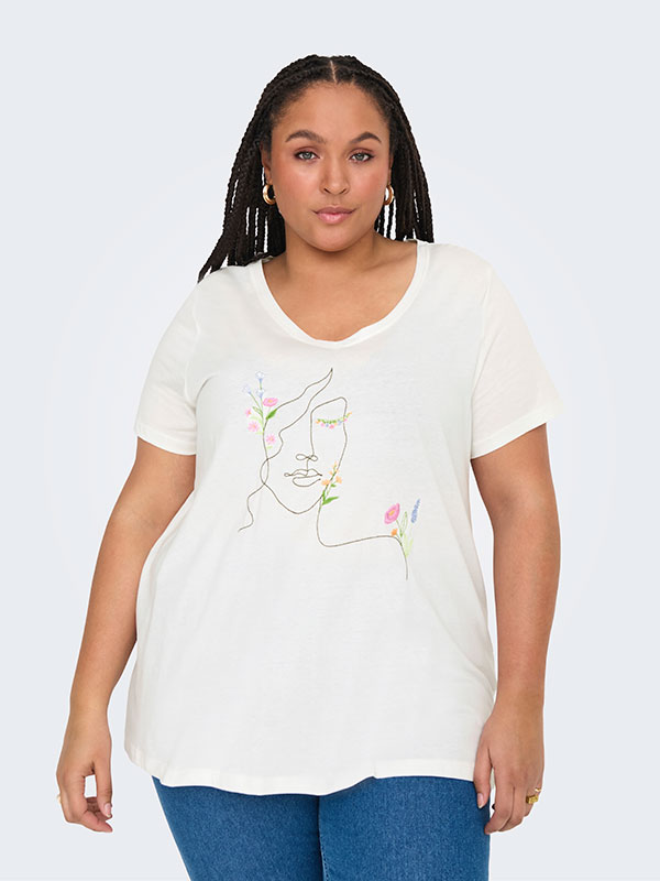 CARBONNIE - Plus Size T-paita fra Only Carmakoma