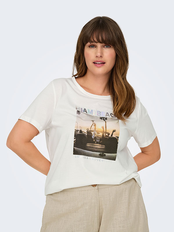CARARNA - Plus Size T-paita fra Only Carmakoma