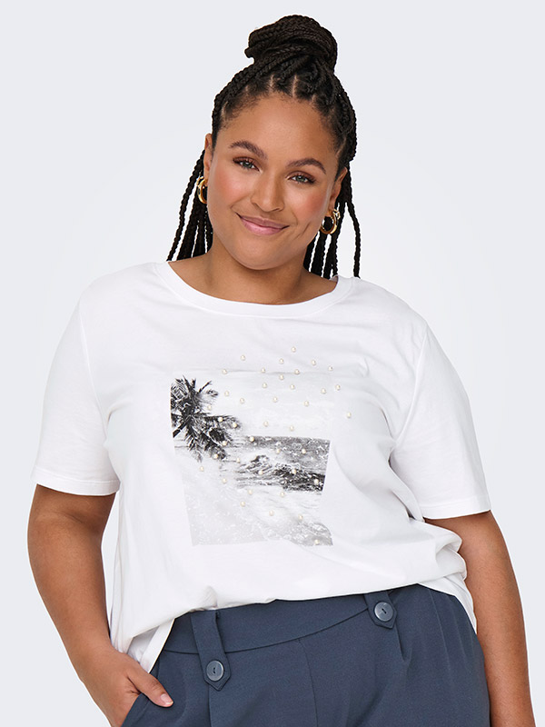 CARCELIA - Plus Size T-paita fra Only Carmakoma