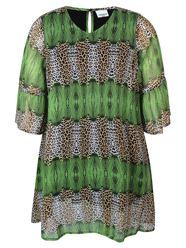 ZH-LILA - Plus Size Mekko fra Zhenzi