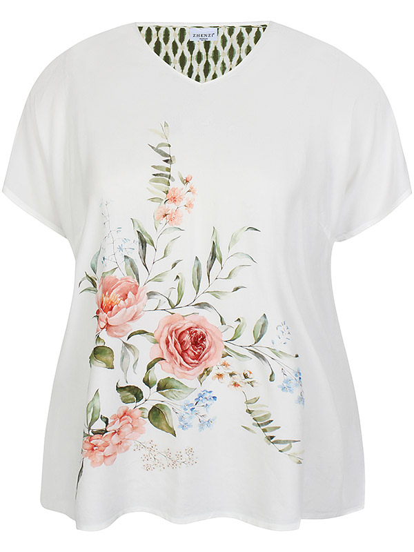 ZH-LUCY - Plus Size T-paita fra Zhenzi
