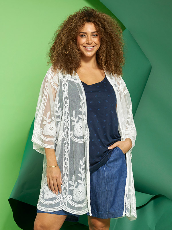 ZH-MYRT - Plus Size Neuletakki fra Zhenzi