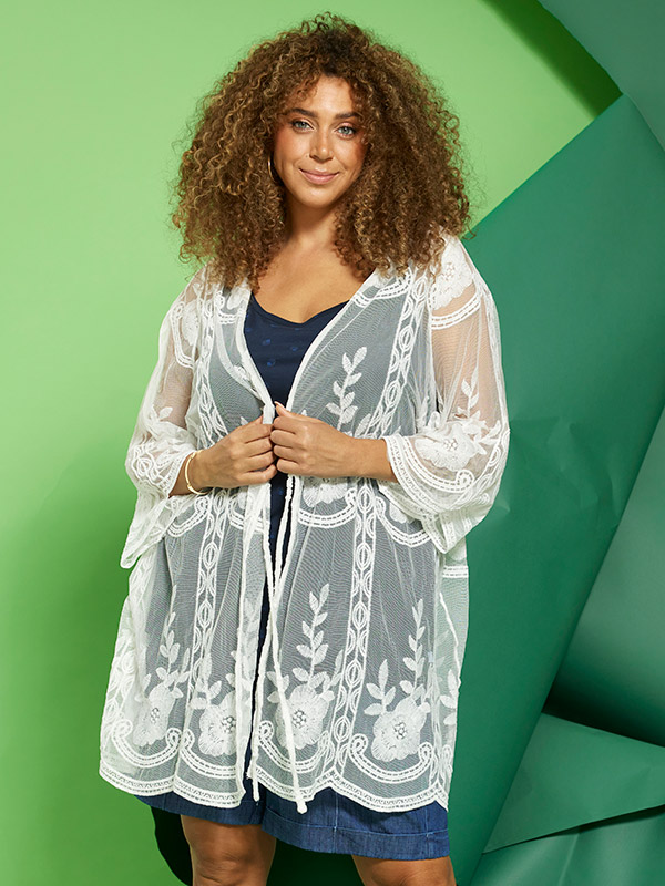 ZH-MYRT - Plus Size Neuletakki fra Zhenzi