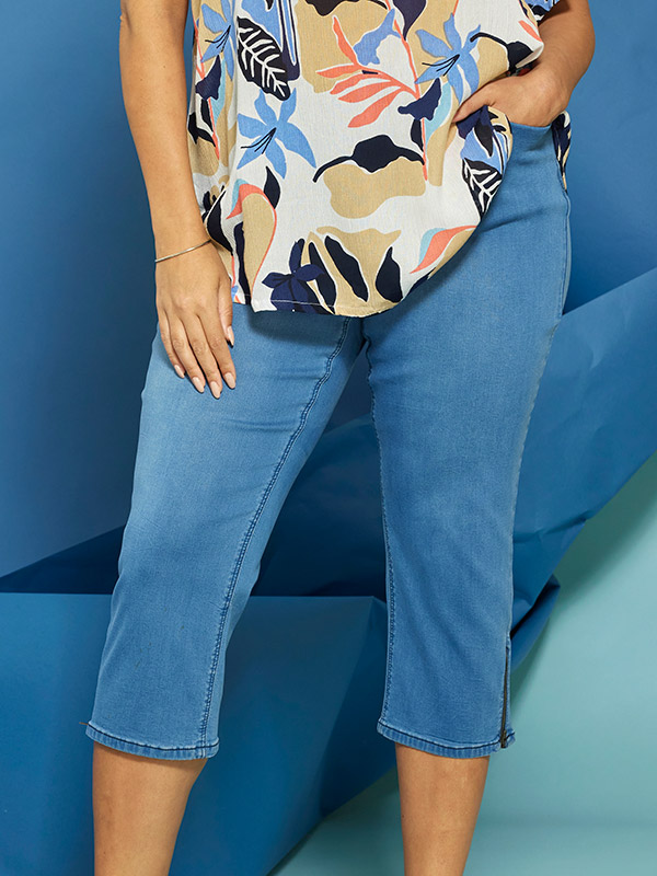 ZH-JAZZY - Plus Size Farkut fra Zhenzi