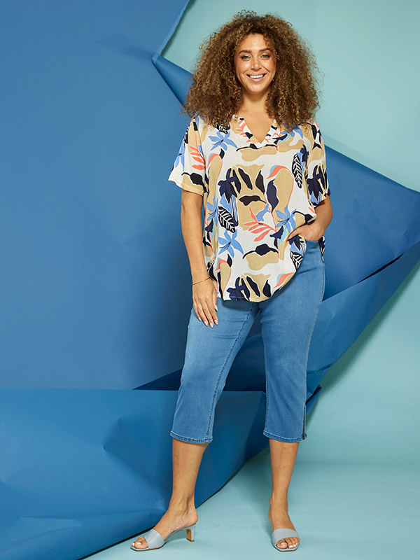 ZH-JAZZY - Plus Size Farkut fra Zhenzi