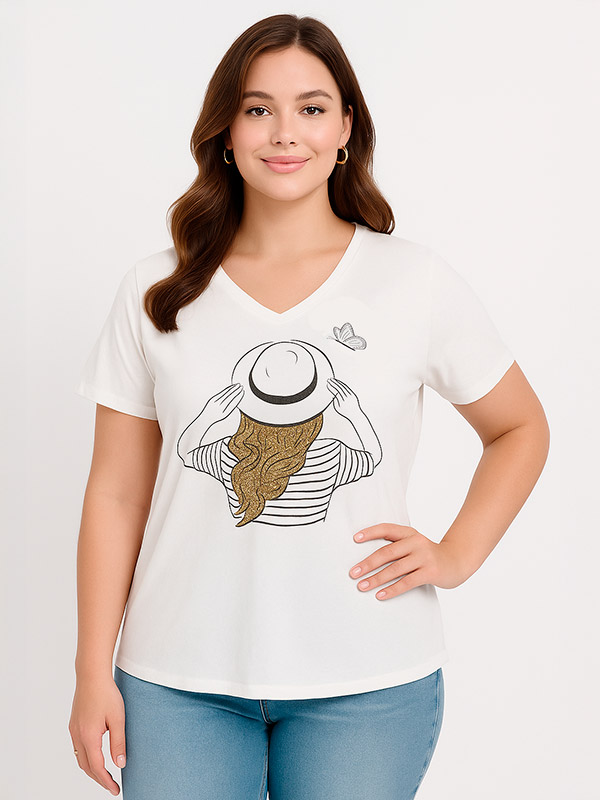 ADCHIA - Plus Size T-paita fra Adia