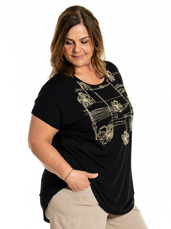 GITTE - Plus Size T-paita fra Gozzip