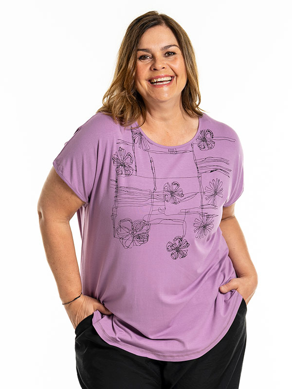GITTE - Plus Size T-paita fra Gozzip