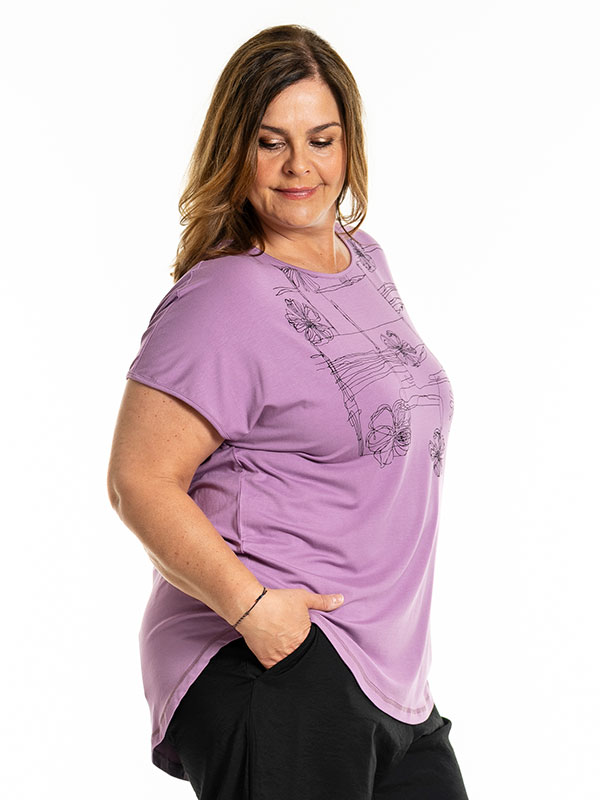 GITTE - Plus Size T-paita fra Gozzip