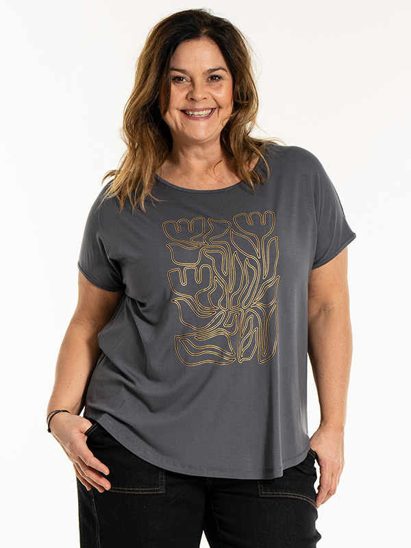 GITTE - Plus Size T-paita fra Gozzip