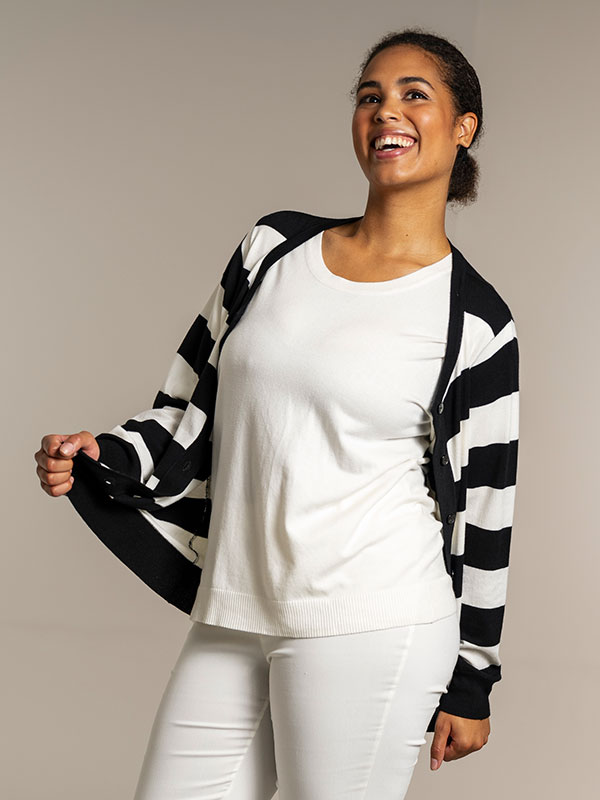 HELSINKI - Plus Size Neuletakki fra Sandgaard
