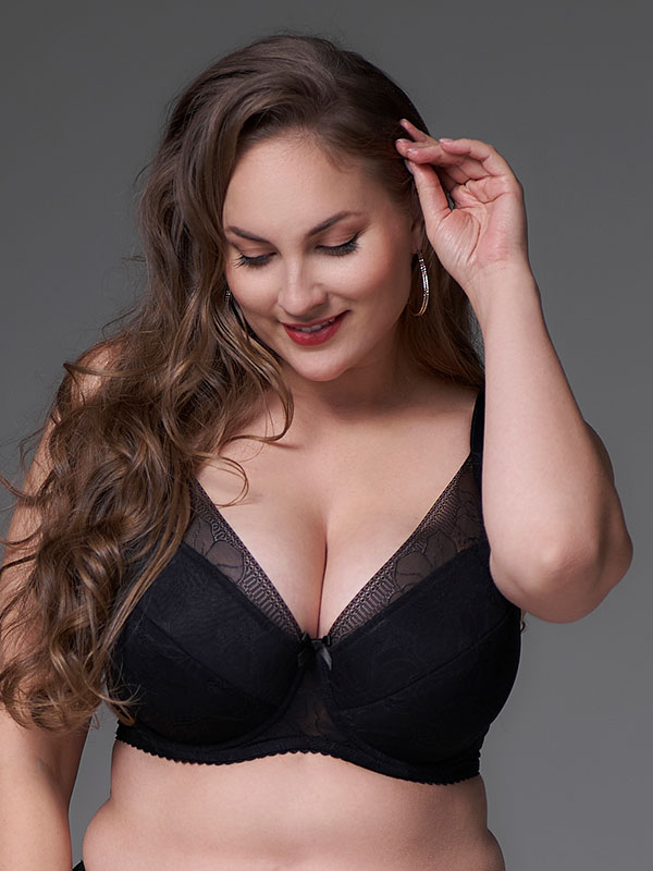 LISA VATTERET PUSH UP - Plus Size Kaaret liivit fra Plaisir