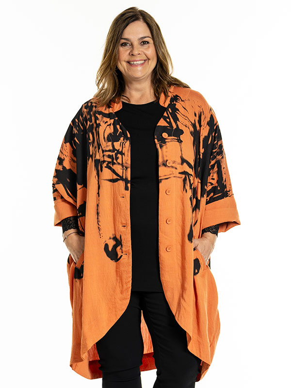 ANNE-LINE - Plus Size Neuletakki fra Gozzip