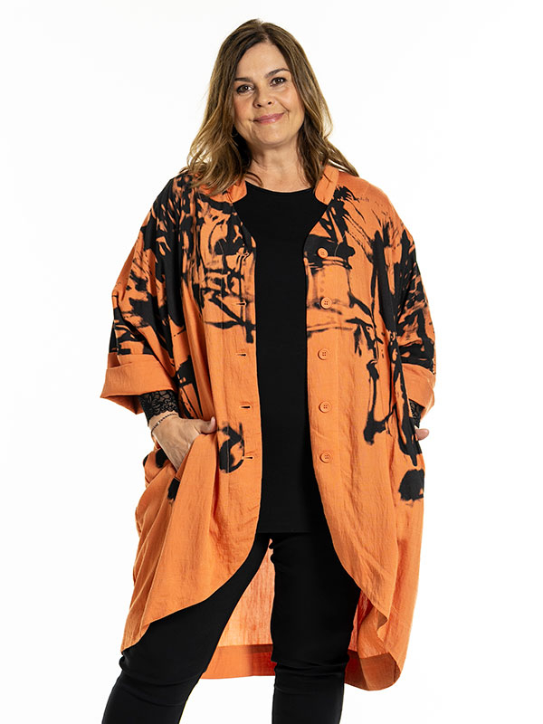 ANNE-LINE - Plus Size Neuletakki fra Gozzip
