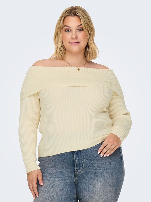 CARKATIA - Plus Size Villapaita fra Only Carmakoma