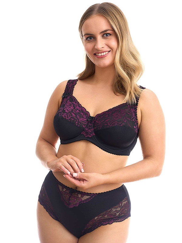 BEATE MERLOT MIDI - Plus Size Alushousut fra Plaisir