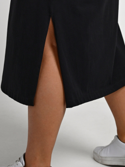 Kaffe Curve CALINE - Sort kjole i bomulds jersey