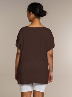 Sandgaard AMSTERDAM - Brun basis t-shirt i viskose jersey