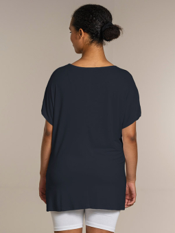 Sandgaard AMSTERDAM - Mørkeblå basis t-shirt i viskose jersey
