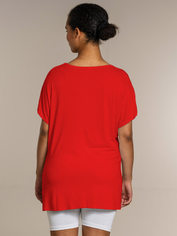 Sandgaard AMSTERDAM - Rød basis T-shirt i viskose jersey