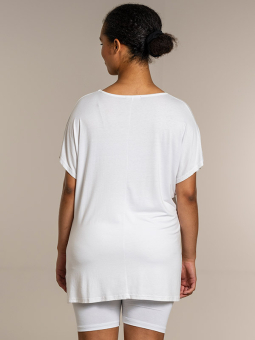 Sandgaard AMSTERDAM - Hvid basis t-shirt i viskose jersey