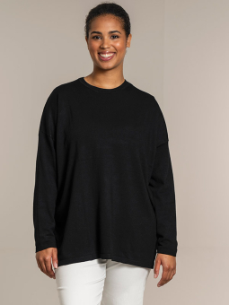 Sandgaard HELSINKI - Sort bluse i viskose strik
