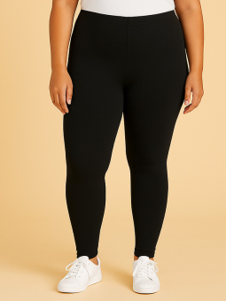 Fiona Sorte leggings i bomuld